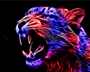 Tigre 1- 100% Diamantes (Quadrado) - Kit Completo