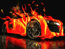 Carregar imagem no visualizador da galeria, Carro em Chamas - 100% Diamantes (Kit Completo)
