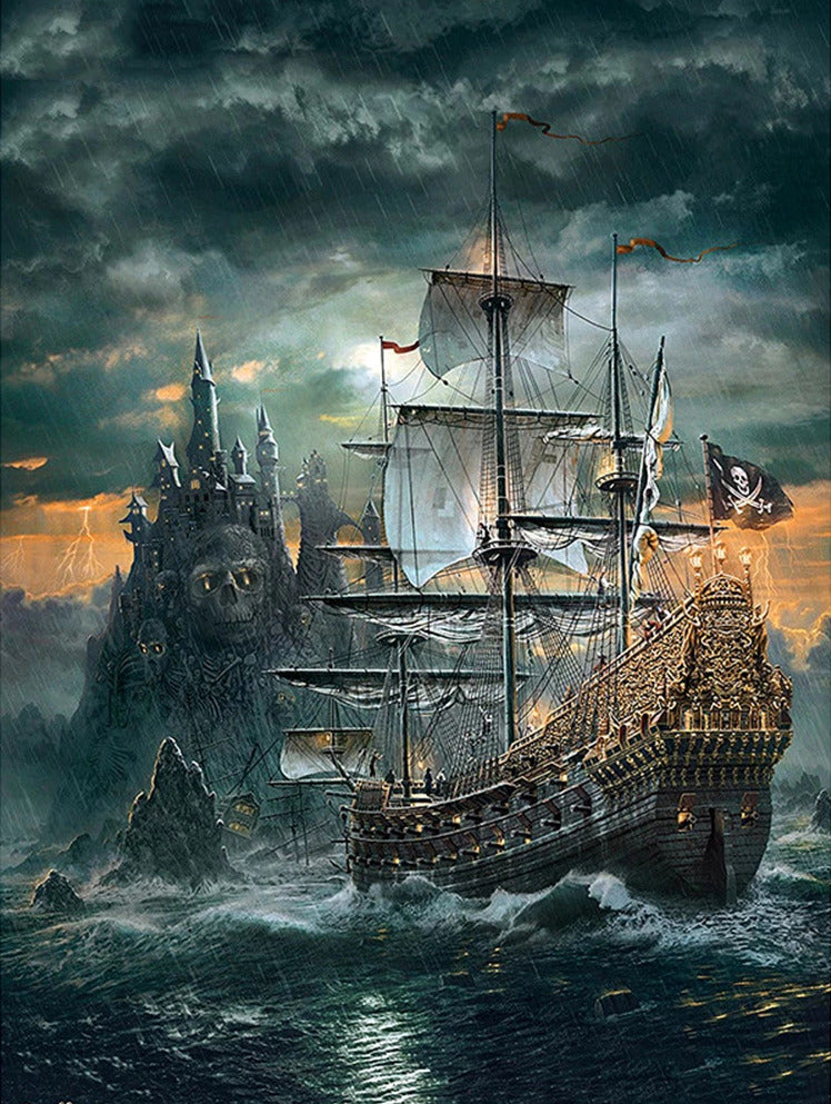 Navio Pirata - 100% Diamantes (Kit Completo)