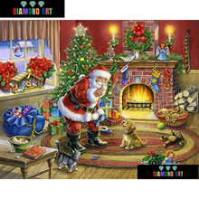 Carregar imagem no visualizador da galeria, Papai Noel e seu Cãozinho - 100% Diamantes (Kit Completo)
