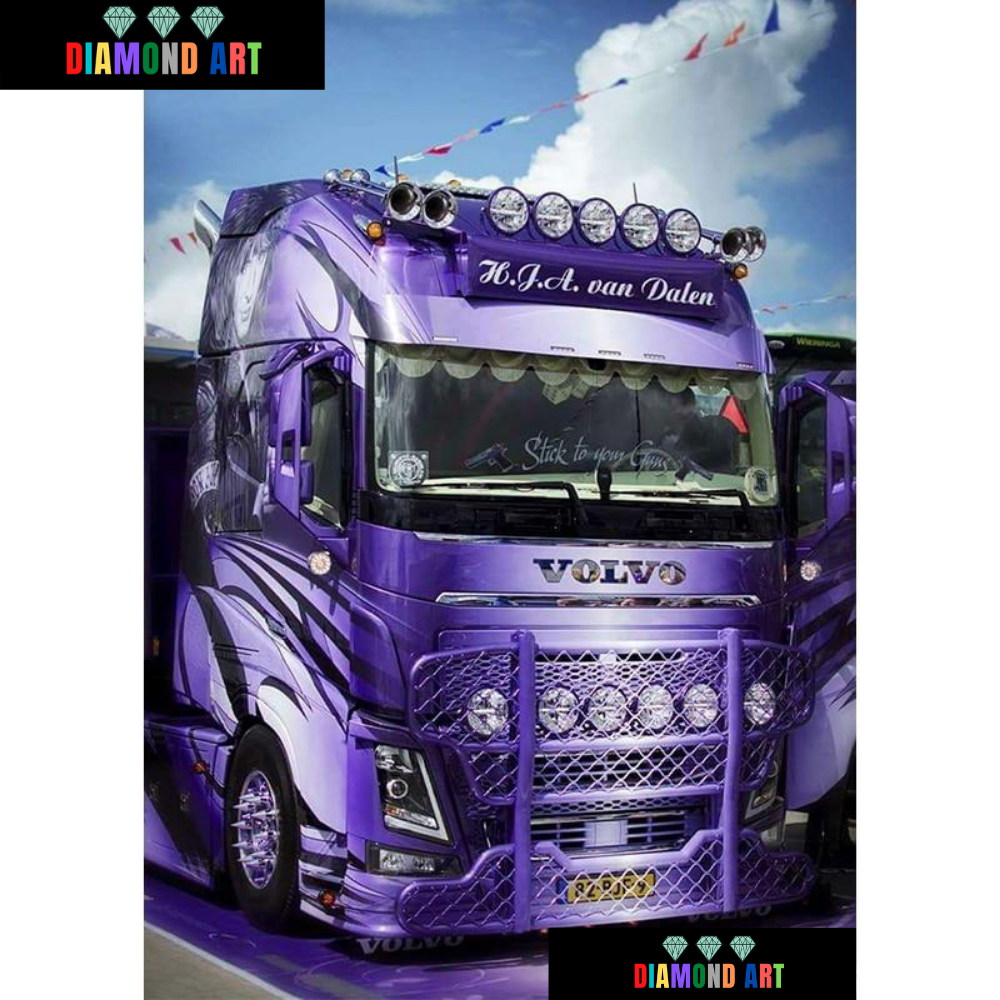 Volvo Azul - 100% Diamantes (Kit Completo)