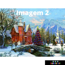 Carregar imagem no visualizador da galeria, Paisagem Inverno 2 - 100% Diamantes (Kit Completo)
