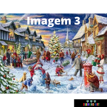 Carregar imagem no visualizador da galeria, Paisagem Inverno 3 - 100% Diamantes (Kit Completo)

