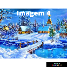 Carregar imagem no visualizador da galeria, Paisagem Inverno 4 - 100% Diamantes (Kit Completo)
