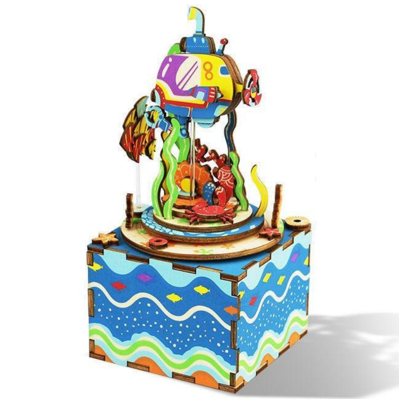 Caixinha de Música 16 - Quebra-Cabeça 3D de Madeira Luxo