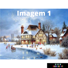 Carregar imagem no visualizador da galeria, Paisagem Inverno 1 - 100% Diamantes (Kit Completo)
