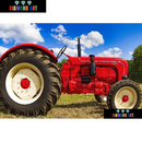 Trator Vermelho - 100% Diamantes (Kit Completo)
