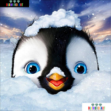 Carregar imagem no visualizador da galeria, Pinguim na Neve - 100% Diamantes (Kit Completo)
