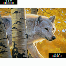 Carregar imagem no visualizador da galeria, Lobo Branco - 100% Diamantes (Kit Completo)
