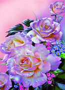 Belas Flores - 100% Diamantes (Kit Completo) - Pintura com Diamantes