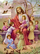 Jesus e as Crianças - 100% Diamantes (Kit Completo)