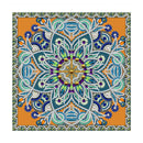 Mandala Fluorescente 10 - (30 x 30 cm) - Parcial Diamantes (Redondo) - Kit Completo