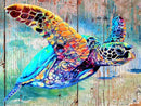 Tartaruga Marinha 2023/4 - 100% Diamantes (Quadrado) - Kit Completo - Pintura com Diamantes