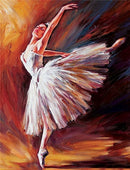 Bailarina 3 - 100% Diamantes (Kit Completo) - Pintura com Diamantes