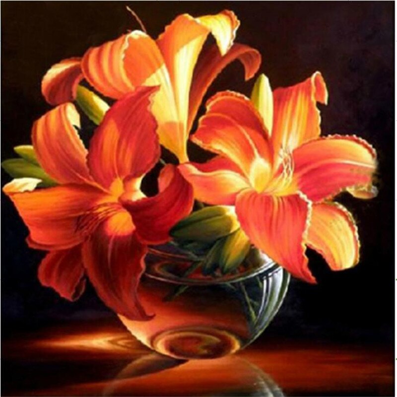 Vaso de Flor 14 - 100% Diamantes (Kit Completo)