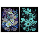 Flores Fluorescentes (30 x 40 cm) - Parcial Diamantes (Redondos) - Kit Completo