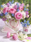 Rosas Claras 6 - 100% Diamantes (Kit Completo)