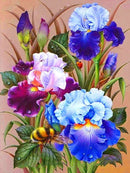 Flores 2023/1 - 100% Diamantes (Quadrado) - Kit Completo - Pintura com Diamantes