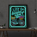 Bicicleta Fluorescente (30 x 40 cm) - Parcial Diamantes (Redondo) - Kit Completo - Pintura com Diamantes