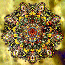 Carregar imagem no visualizador da galeria, Mandala 17 - 100% Diamantes (Kit Completo)
