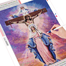 Carregar imagem no visualizador da galeria, Nossa Senhora e Jesus - 100% Diamantes (Kit Completo)
