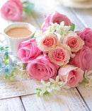 Rosas Claras 9 - 100% Diamantes (Kit Completo)