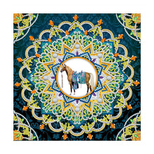 Carregar imagem no visualizador da galeria, Mandala Fluorescente 5 - (30 x 30 cm) - Parcial Diamantes (Redondo) - Kit Completo
