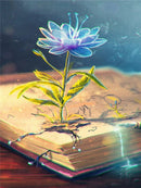 Livros e a Imaginação 2023/1 - 100% Diamantes (Quadrado) - Kit Completo - Pintura com Diamantes
