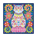 Gato Fluorescente (30 x 30 cm) - Parcial Diamantes (Redondo) - Kit Completo