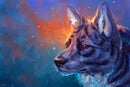 Lobo Iluminado 7 - 100% Diamantes (Quadrado) - Kit Completo