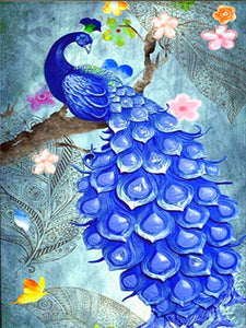 Pavão 2023/7 - 100% Diamantes (Quadrado) - Kit Completo - Pintura com Diamantes
