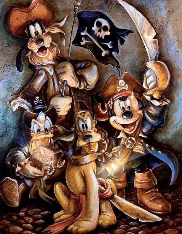Mickey Mouse e Pato Donald 1 - 100% Diamantes (Kit Completo)