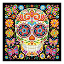 Caveira Fluorescente 1 (30 x 30 cm) - Parcial Diamantes (Redondo) - Kit Completo