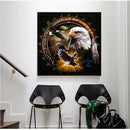 A Força da Águia - 100% Diamantes (Quadrado) - Kit Completo - Pintura com Diamantes