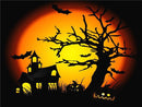 Halloween Gato Preto 1 - 100% Diamantes (Kit Completo)