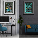 Bicicleta Fluorescente (30 x 40 cm) - Parcial Diamantes (Redondo) - Kit Completo - Pintura com Diamantes