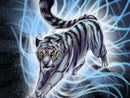 Tigre Iluminado 9 - 100% Diamantes (Quadrado) - Kit Completo