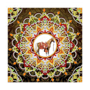 Mandala Fluorescente 6 - (30 x 30 cm) - Parcial Diamantes (Redondo) - Kit Completo