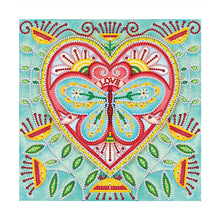 Carregar imagem no visualizador da galeria, Borboleta  Fluorescente 1 - (30 x 30 cm) - Parcial Diamantes (Redondo) - Kit Completo - Pintura com Diamantes
