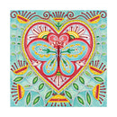 Borboleta  Fluorescente 1 - (30 x 30 cm) - Parcial Diamantes (Redondo) - Kit Completo - Pintura com Diamantes
