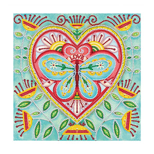 Borboleta  Fluorescente 1 - (30 x 30 cm) - Parcial Diamantes (Redondo) - Kit Completo - Pintura com Diamantes