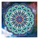 Mandala Fluorescente 1 (30 x 30 cm) - Parcial Diamantes (Redondo) - Kit Completo
