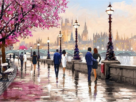 Pintura de Locais Famosos 10 - 100% Diamantes (Kit Completo)
