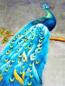 Pavão 2023/4 - 100% Diamantes (Quadrado) - Kit Completo - Pintura com Diamantes
