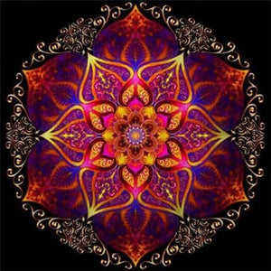 Mandala Raiada - 100% Diamantes (Kit Completo)