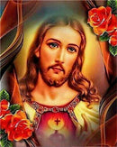 Jesus entre Rosas - 100% Diamantes (Kit Completo)