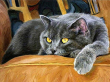 Carregar imagem no visualizador da galeria, Gato Preguiçoso - 100% Diamantes (Kit Completo)
