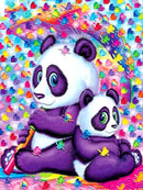 Pandas Roxos- 100% Diamantes (Kit Completo)