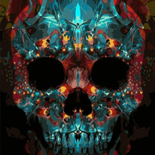 Carregar imagem no visualizador da galeria, Caveira Colorida - 100% Diamantes (Kit Completo)
