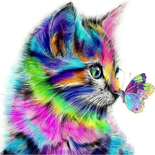 Carregar imagem no visualizador da galeria, Gato e a Borboleta - 100% Diamantes (Kit Completo)
